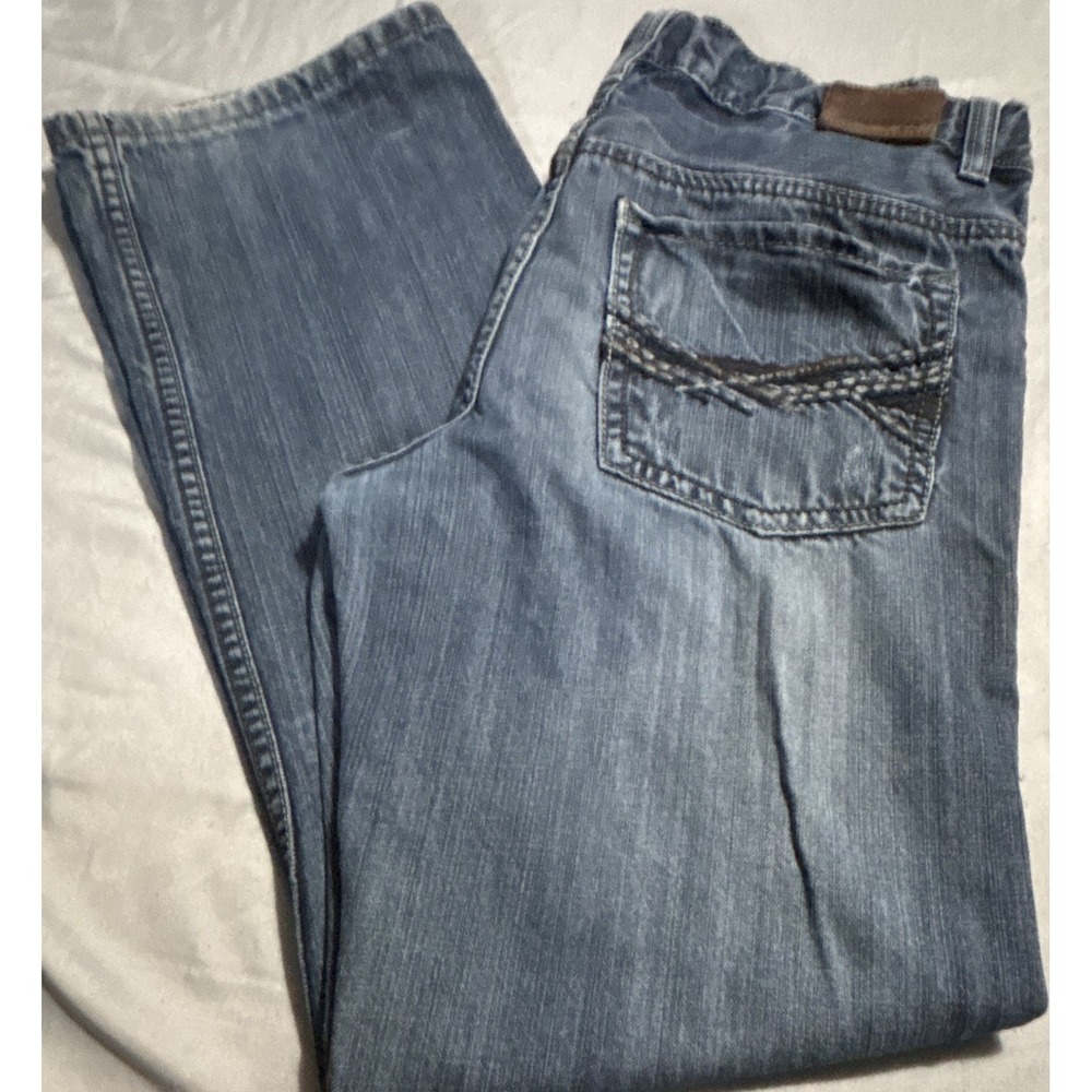 Flypaper Premium Bootcut Jeans Woman's Sz 28x29 Blue Denim Distressed Skater Y2K